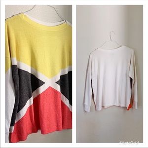 GO COUTURE vintage edition color block sweatshirt